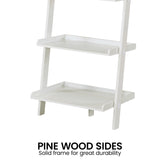 Sarantino Aster 5-Tier Ladder Shelf - White LDS-107-17-WH