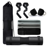 VERPEAK Barbell Squat Pad set,2 Safety Straps, 3 Hip Resistance Bands, 2 Lifting Strap, Barbell Pad V227-9300302024991