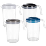 4PCS 1 Gallon Plastic Pitcher With Lid, Shatterproof Plastic Water Jug Set, Long-Lasting Cold Water V1369-AZ3-W-08762