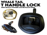 Black Whale Tail T Handle Lock Latch/Compression Lock Trailer Ute Toolbox V379-TLOCKBLK003007