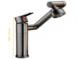 Mechanical Arm Basin Faucet 20cm Extended 360&deg Swivel Dual Spray Mode Anti-Splash Hot Cold Mixer Tap V1232-SLT-ZCM-002