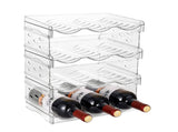 4 Pack Stackable Wine and Water Bottle Holder Free-Standing Fridge Wine Bottle Plastic Water Bottle V1369-AZ3-W-01883
