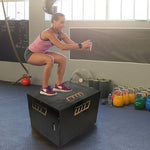 3 IN 1 Black Wood Plyo Games Plyometric Jump Box V63-822371