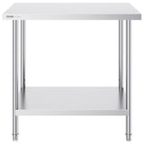 Stainless Steel Prep Table, 24 x 36 x 34 Inch, Heavy Duty Metal Worktable with 3 Adjustable Height V952-CFBXGGZTLCWJOPMIYV0