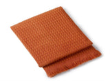 130*230CM Caramel Nordic Solid Color Knitted Sofa Throw Blanket with Tassels - Waffle Weave V888-ELOSUNG17039