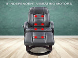 PU Leather Massage Chair Recliner Ottoman Lounge Remote V63-771945