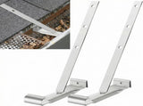 25 Sets 5" Aluminum Roof Gutter Hanger with Straps for Fixing Without Eaves, Ideal for Aluminum and V1258-DP02-C-2845