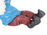Gnome Figurine Resin Vivid Funny Realistic Climbing Gnome Statue for Home Garden Courtyard Blue V1294-YM0901-3111250053712