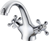 pcs Retro Basin Faucet, Double Handle Basin Mixer Tap, Bathroom Sink Faucet, Lavatory Faucet with V1263-JX-3178