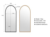 Metal Arch Mirror 80cm x 170cm - Gold V292-MIRR-ARCH0036