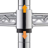 Wire Storage Rack 90x45cm Chrome Shelving with Wheels V63-841441