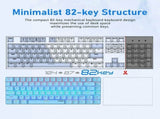 AK33 82 keys Compact Gaming Mechanical Keyboard with Anti-ghosting Keys for Game V201-W11325495