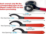 6 Piece Coilover Spanner Wrench Set, C Shape Hook Tools for Suspension Spring Adjustment, Shock V1189-LC-AMZ-00101