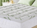 Giselle Bedding 1500GSM Pillowtop Mattress Topper Bamboo Mattress Pad for Back Pain Relief Washable TOPPER-BAM-11-Q