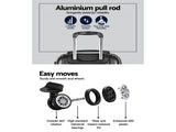 Wanderlite 20in 28in Luggage 2Set with Zipper Lock Carry On Hard Shell Travel Suitcase Luggage Case LUG-ABS-ECO-2SET-BK