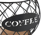 Coffee Capsule Holder Fruit Shaped Stylish Coffee Pod Storage with Wooden Base Lid Home Decor Black V1294-YM0901-3118240263312