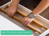 4 Pack Bamboo Adjustable Kitchen Drawer Dividers V178-36023