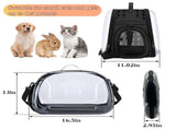 Transparent Cat Carrier Portable Cat Carried Bag Foldable Soft-Sided Pet Carriers for Kitten V1369-AZ3-W-02500