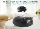 Cat Tissue Dispenser, Cartoon Toilet Paper Holder Dispenser Box with 2 Toothpick for Car Home V1259-DP01-A-710