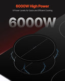 6000W 4 Burner Induction Cooktop Electric Countertop Burner Touch Control V952-NQDCL4GCP6000UH38V3