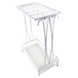 Umbrella Storage Rack Iron with Drip Tray 10 Holes 8 Hooks Umbrella Rack Stand for Home Hotel Lobby V1294-YM0716-3117220148212