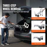 VEVOR Aluminum Hand Truck, 4 in 1, 454 kg Max Load Capacity, Heavy Duty Industrial Convertible V952-DGNSTHC1000B0NYPXV0