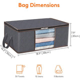 6 Pack 35L Clothes Storage Bag, Foldable Underbed Storage Box, Quilt Storage Cover Closet Organizer, V1188-MS-227-1935