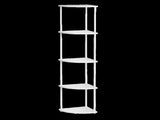 Levede Corner Bookshelf Adjustable Corner Bookcase Unit Living Room White CH1184-WH-AU