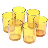 40 Bulk Yellow Glass Votive Candle Holders Table Centreoieces Xmas Wedding Anniversary Event V382-YELLOWCHX40