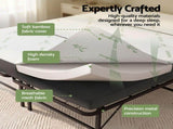 Giselle Folding Bed with Mattress Queen Portable Foldable Guest Bed Bamboo Cover FOAM-MFM-BF-BAM-Q