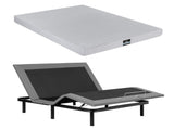 Artiss Double Bed Frame and Giselle Bedding Double Memory Foam Mattress Set, Electric Bed Base with EAB-8183-NOBLE-15-D