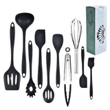 Red 10-Piece Premium Silicone Kitchen Utensil Set - Heat Resistant, Non-Stick Cookware V888-ELOSUNG21308