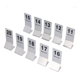 10PCS Table Number Cards Stainless Steel DoubleSided Digital Sign Seat Card 1120 Number V1294-YM0901-3118210195211