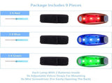 9 Pack Led Safety Light,Safety Light,High Visibility Strobe Running Lights Used for Bicycle,Walking V1366-AZ2-W-24392