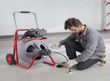 Drain Cleaner Machine 22m x 13mm, Auto Feed Sewer Snake Drain Auger on Wheels, Portable Drain V952-ZDJJKLSGDSTJOA12M002V3