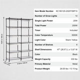 Plant Stand with Grow Light 6 Tiers 200W 59.1" Indoor Plant Grow Shelf V952-GNZWJ180CM12G2SEPV3
