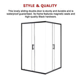 1000 x 900mm Sliding Door Nano Safety Glass Shower Screen By Della Francesca V63-829511