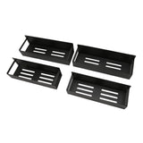 4Pcs Magnetic Spice Rack Movable Strong Magnet Sturdy Metal Simple Black Fridge Spice Shelf for Home V1294-YM0901-3117230243111