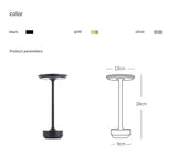 Black Elegant Aluminum Alloy Rechargeable LED Touch Lamp - 3-Color Dimmable Cordless Table Light V888-ELOSUNG27040
