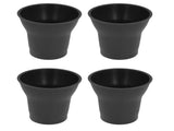 4pcs Furniture Risers 6 Inches Horn Shaped Black Plastic Heavy Duty Riser for Bed Sofa V1294-YM0715-3117220134611