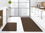 Brown Non-Slip Kitchen Mats , Easy Clean Stain Resistant Kitchen Rugs for Sink, Laundry, V1188-MS-525-006