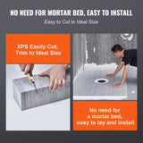 Shower Curb Kit, 1219x1524mm, 60"x48" Shower Pan Kit with 50.8mm ABS Central Flange, Waterproof V952-ABSLYTJHSABSQ8MBXV0