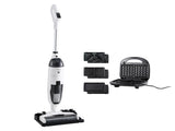 Devanti Cordless Wet Dry Vacuum Mop plus 3-in-1 Sandwich Waffle Maker VAC-1809-SM-3IN1-BK