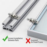 Grounding Lug 6.7mm Aluminium Alloy Rail Connector for Solar Roof, Ground Mount & Carport Systems V1258-DP02-C-2173