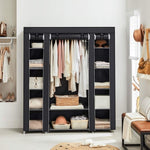 SONGMICS Non-Woven Fabric Wardrobe Bedroom Furniture Storage Black V227-8498162000990