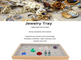 Velvet Stackable Jewelry Tray, Wood Flat Organizer Tray Drawer for Necklace Bracelet Ring Showcase V1259-DP01-A-786