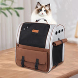 Cat Backpack Carrier - Lightweight, Foldable, Shape-Retaining Travel Bag for Cats and Small Dogs up V1232-MBB001