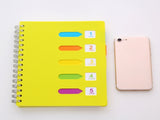 5 Subject College Ruled,Small Spiral 5x7 with Removable Divider Tabs, Lined Spiral V1189-LWWAL-20260401-06162
