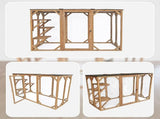 180cm Large Cat Enclosure Wooden Outdoor Cage with 3 Platforms V63-840481