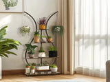 180Cm Tall Plant Stand Indoor Vase-Shape Metal Plant Shelf With Hanging Hooks V767-HJ-XZ1616